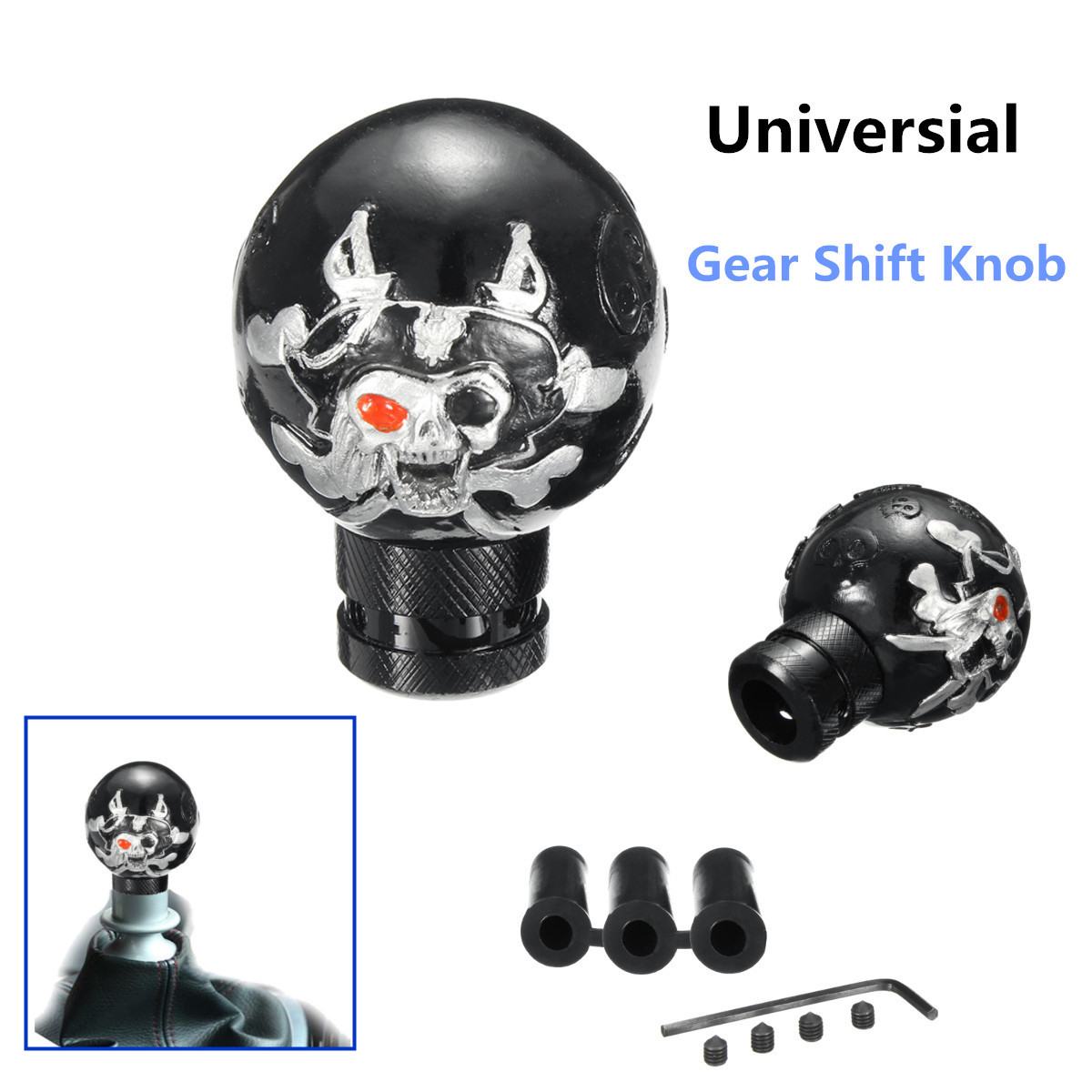 Universal-Car-Pirate-Skull-Head-Manual-Transmission-Gear-Shift-Knob-Shifter-1193320