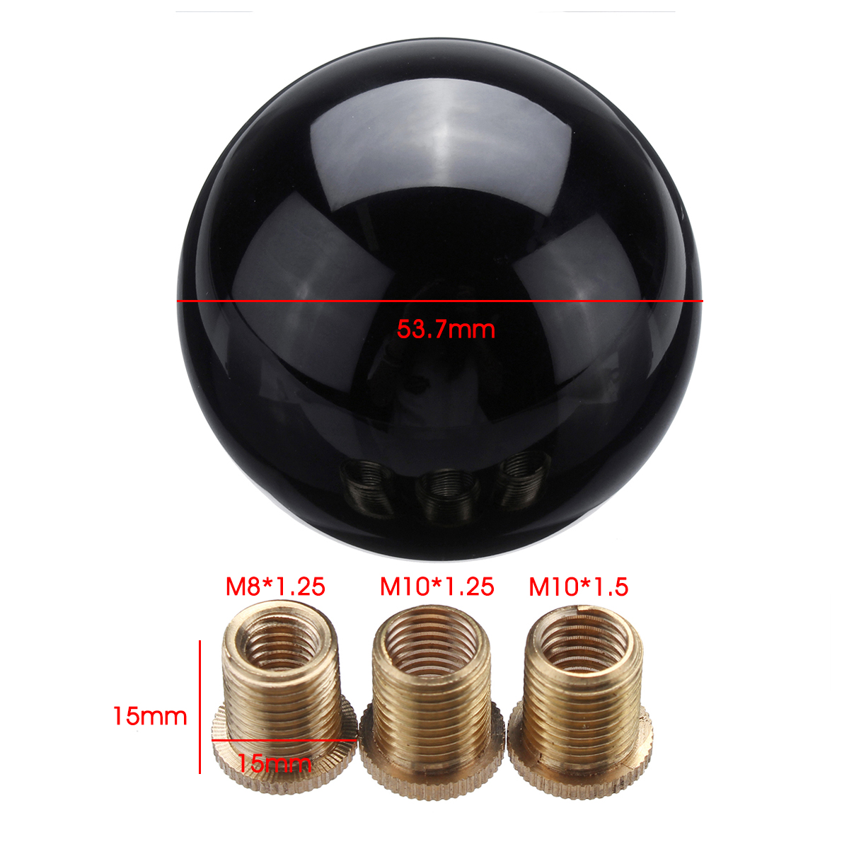 Universal-Car-Shift-Knob-Head-Ball-Head-Round-Ball-With-3-Metal-Adapter-1368461