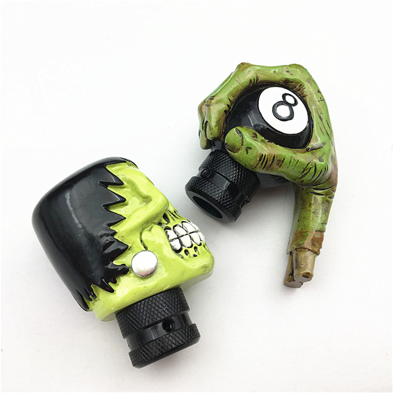Universal-Gear-Shift-Knob-Manual-Automatic-Gearshift-Shifter-Green-Skull-1657555