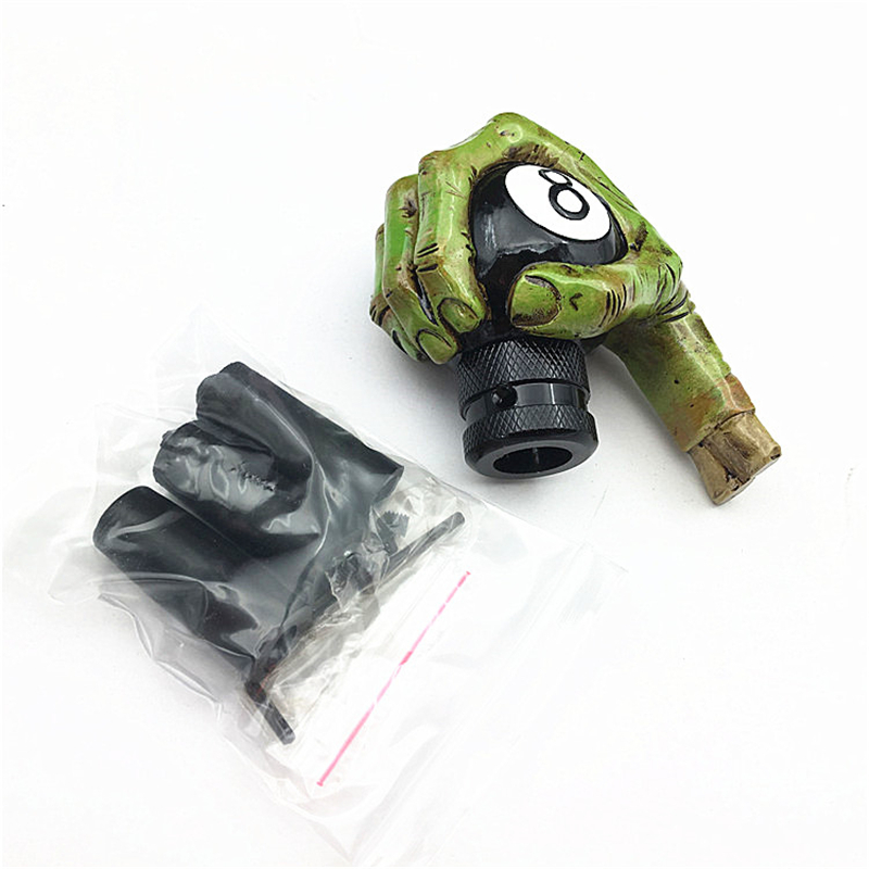 Universal-Gear-Shift-Knob-Manual-Automatic-Gearshift-Shifter-Green-Skull-1657555