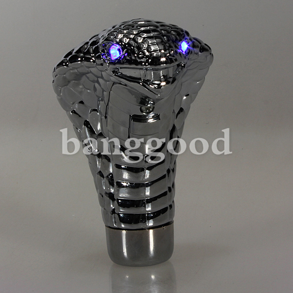 Universal-Led-Eyes-Car-Chrome-Manual-Gear-Shift-Knob-Cobra-Snake-76598