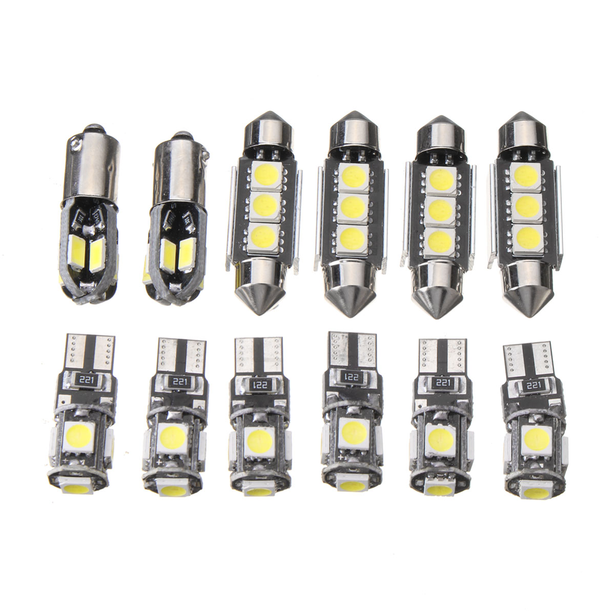 12PCS-Car-Interior-LED-Lights-Kit-T10-BA9S-Festoon-Dome-Bulb-White-for-BMW-E36-3-Serie-Convertible-1-1428868