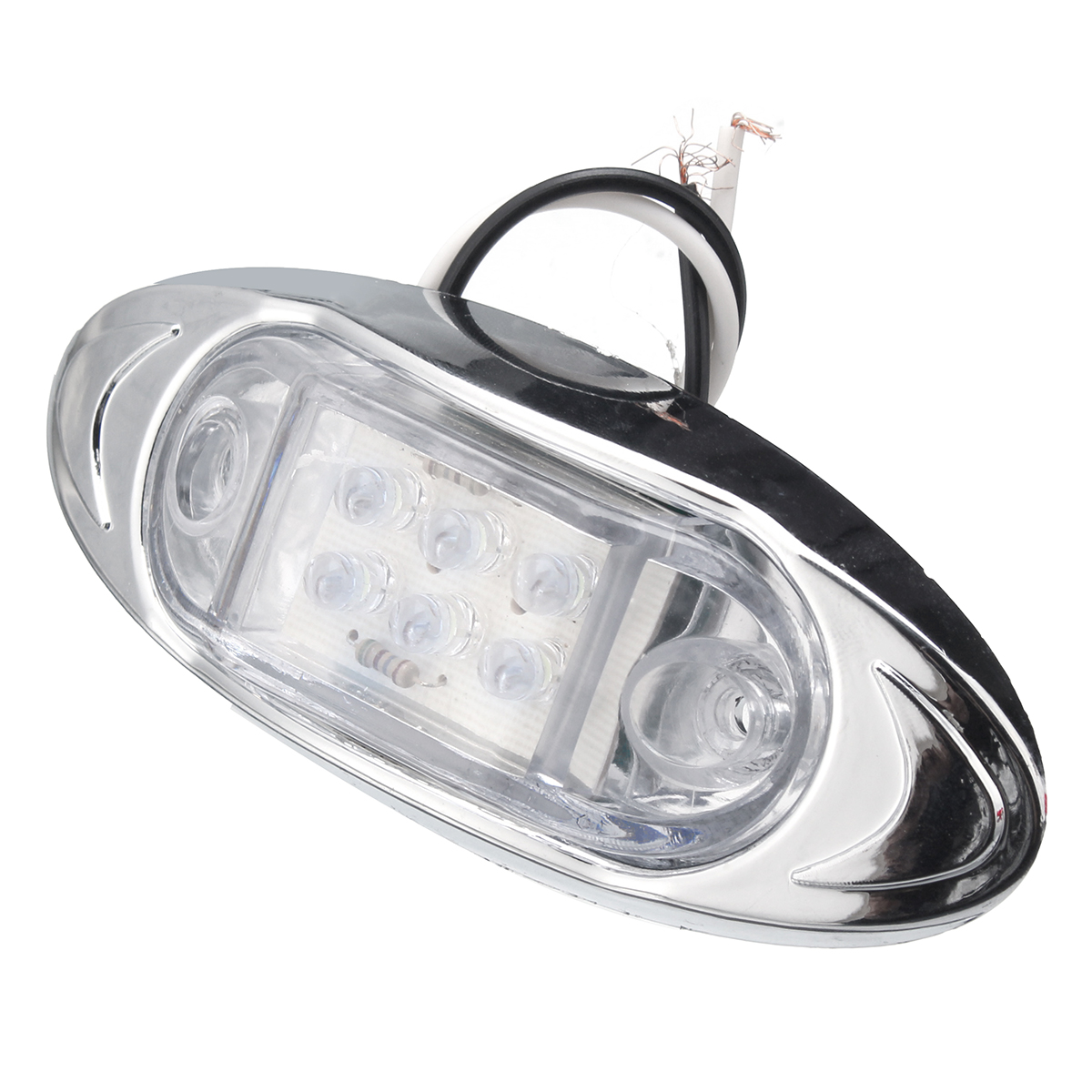 12V-12-LED-Side-Marker-Marker-Lights-RedYellowWhite-for-Truck-Chassis-Caravan-Trailer-1624898