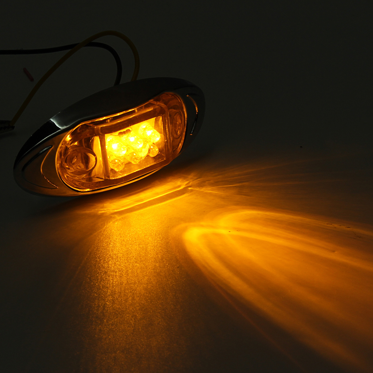 12V-12-LED-Side-Marker-Marker-Lights-RedYellowWhite-for-Truck-Chassis-Caravan-Trailer-1624898