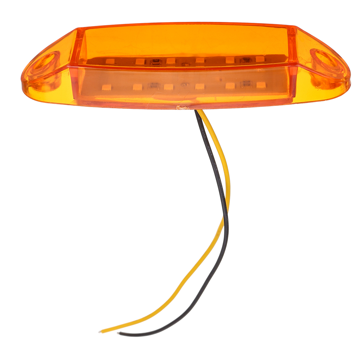 1PC-1224V-LED-Oval-Side-Marker-Light-Indicator-Chrome-Bezel-For-Car-Truck-Trailer-Lorry-1816776