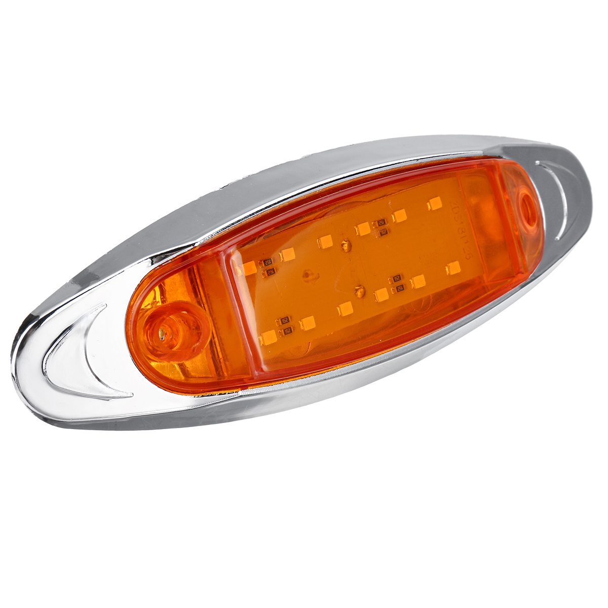 1PC-1224V-LED-Oval-Side-Marker-Light-Indicator-Chrome-Bezel-For-Car-Truck-Trailer-Lorry-1816776