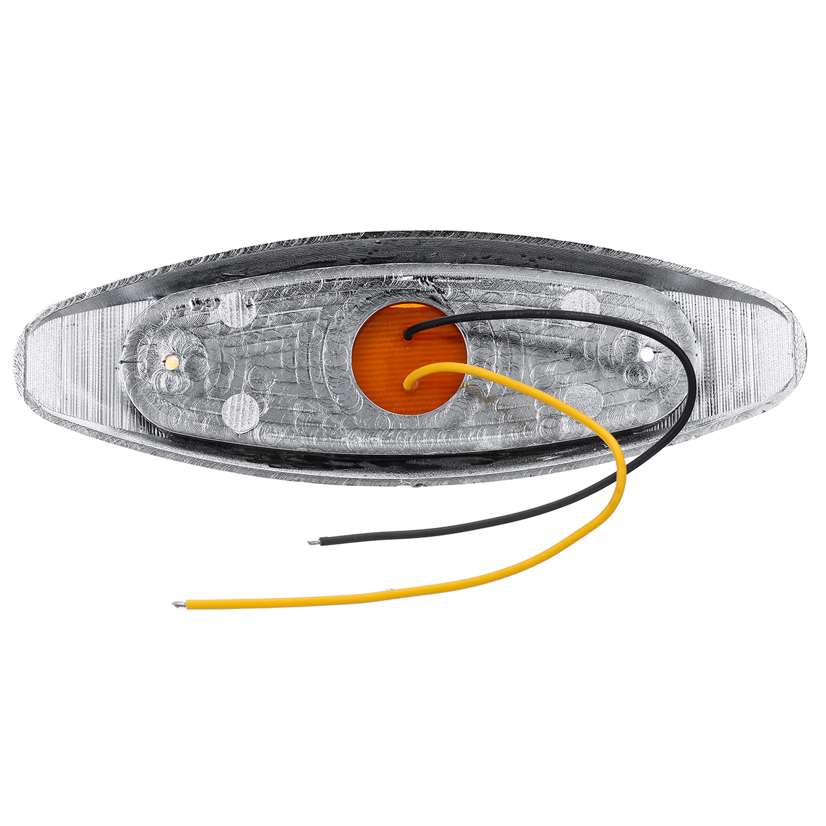 1PC-1224V-LED-Oval-Side-Marker-Light-Indicator-Chrome-Bezel-For-Car-Truck-Trailer-Lorry-1816776
