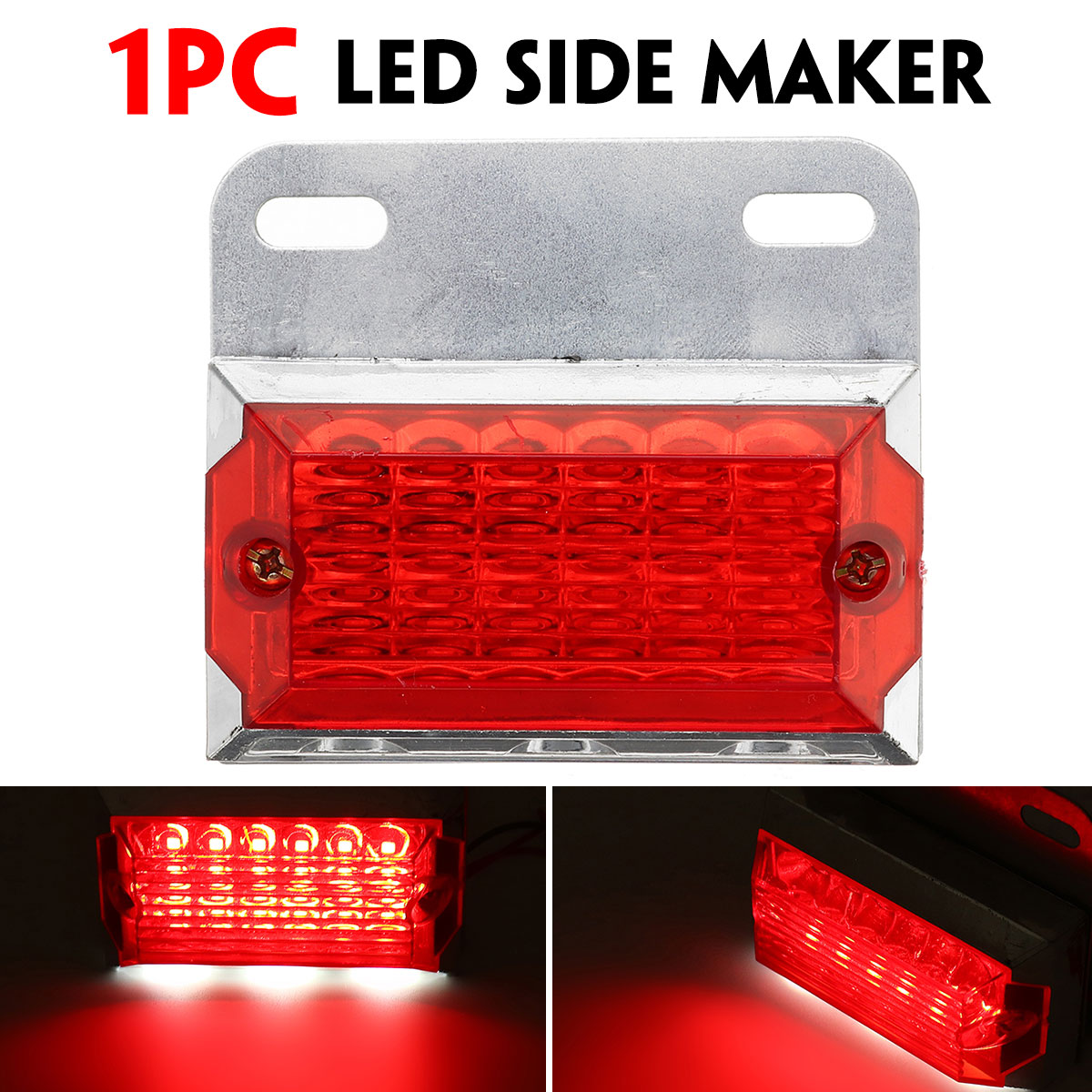 1PC-24V-15-LED-Rear-Side-Marker-Light-Position-Ground-Lamp-Truck-Trailer-Caravan-Van-1742183