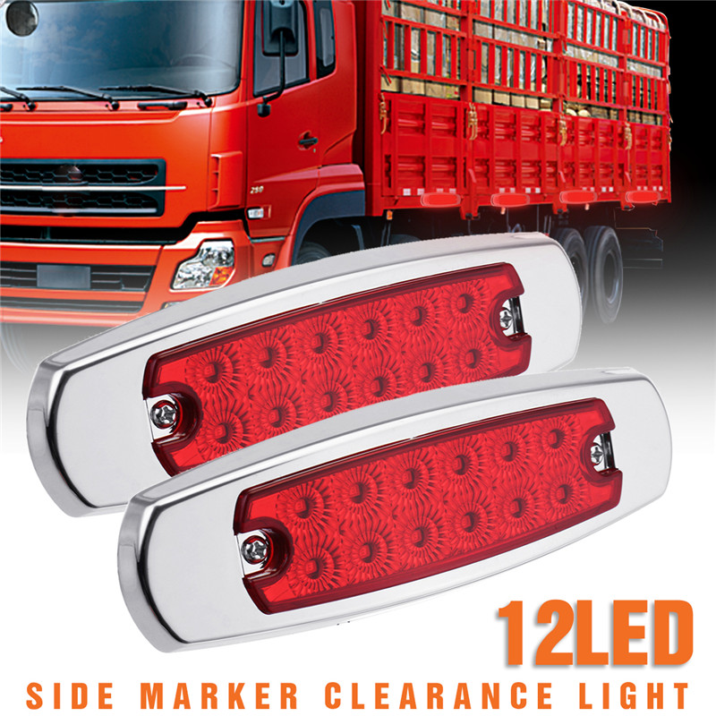 2PCS-12-LED-Side-Marker-Clearance-Light-Sealed-Flood-Fish-Shape-for-Truck-Trailer-RV-12-24V-1330297