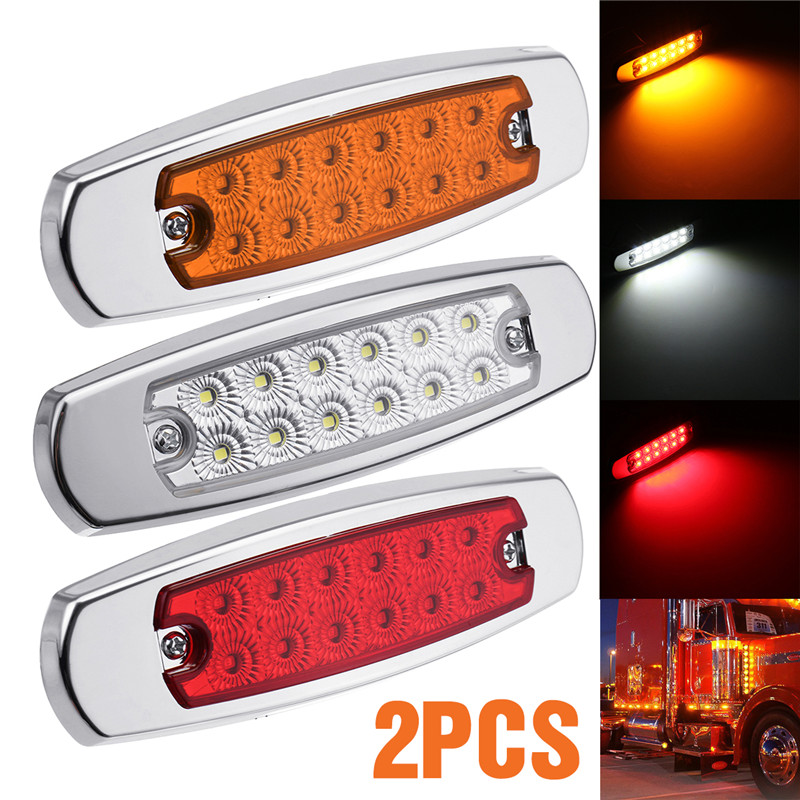 2PCS-12-LED-Side-Marker-Clearance-Light-Sealed-Flood-Fish-Shape-for-Truck-Trailer-RV-12-24V-1330297