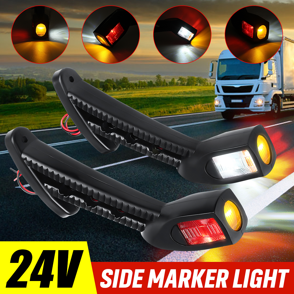 2PCS-24V-LED-Side-Marker-Lights-Outline-Lamp-Red-White-Ambe-for-Car-Truck-Trailer-1742167