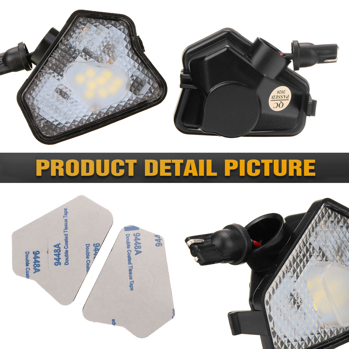 2PCS-LED-Pathway-Light-Under-Side-Mirror-Lamp-For-Mercedes-Benz-W204-W212-W176-1812728