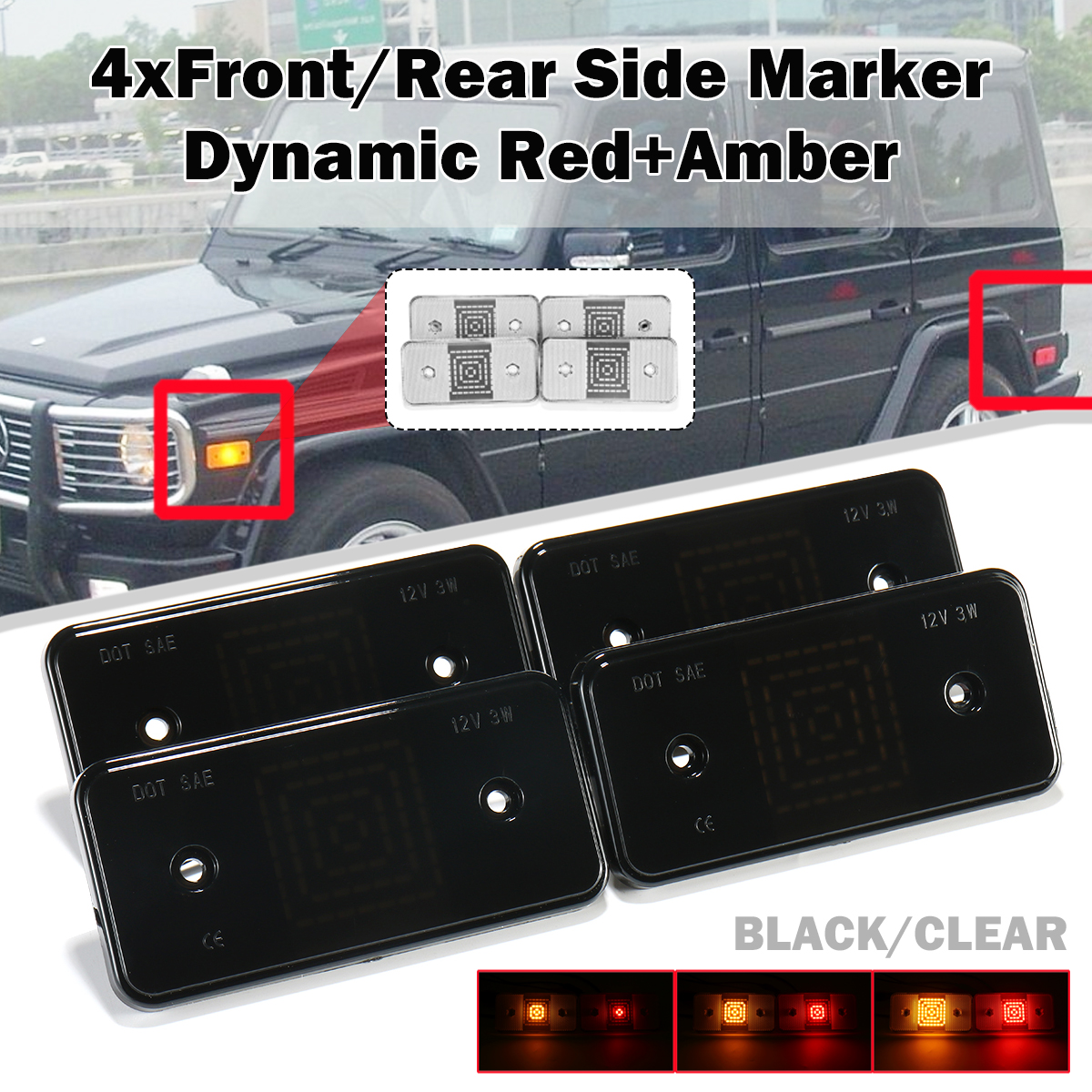 4PCS-Smoke-LED-Front-Rear-Side-Marker-Lights-For-Mercedes-W460-W463-G-Wagon-Class-1654653