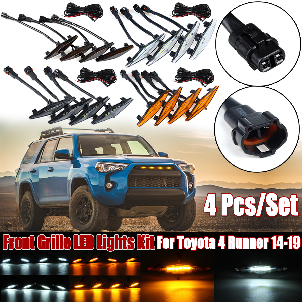 4PcsSet-Car-Front-Grille-LED-Lights-Kit-With-Wiring-Harness-For-Toyota-4-Runner-2014-2019-1661862