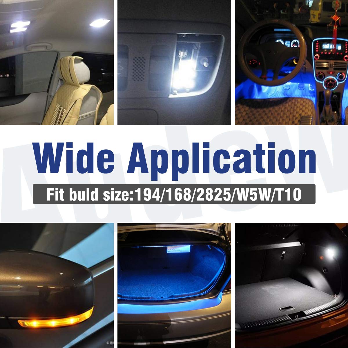 AUDEW-10Pcs-4014-SMD-T10-W5W-LED-Side-Wedge-Marker-Lights-CANBUS-Error-Free-12V-6712K-White-1520401