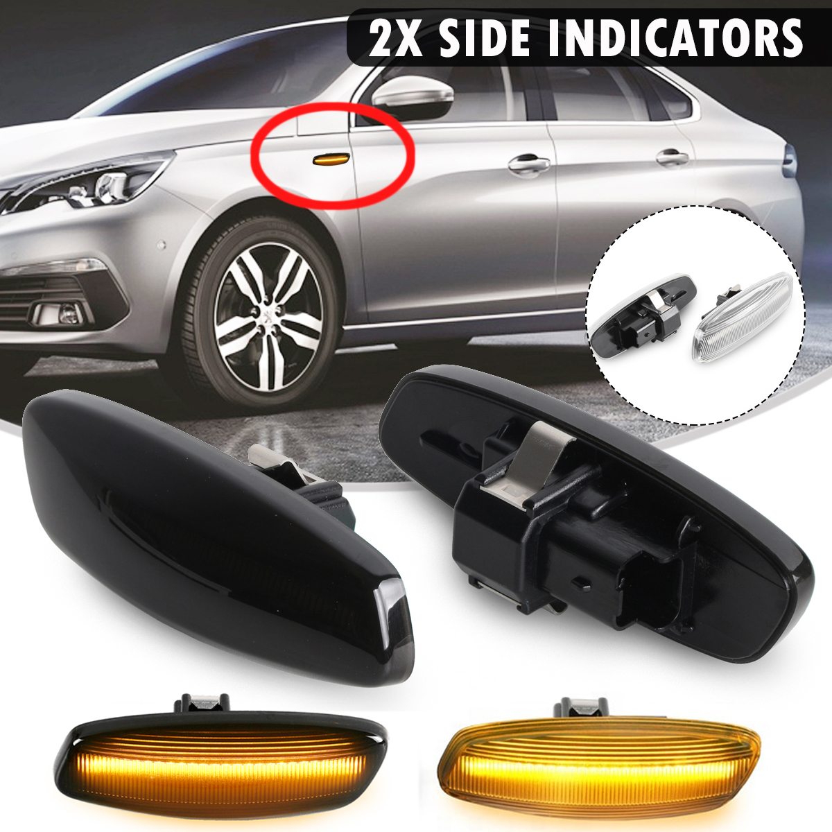 Amber-LED-Side-Indicators-Repeaters-Lights-for-Citroen-C3-C4-C5-DS3-DS4-for-Peugeot-207-308-3008-500-1688607