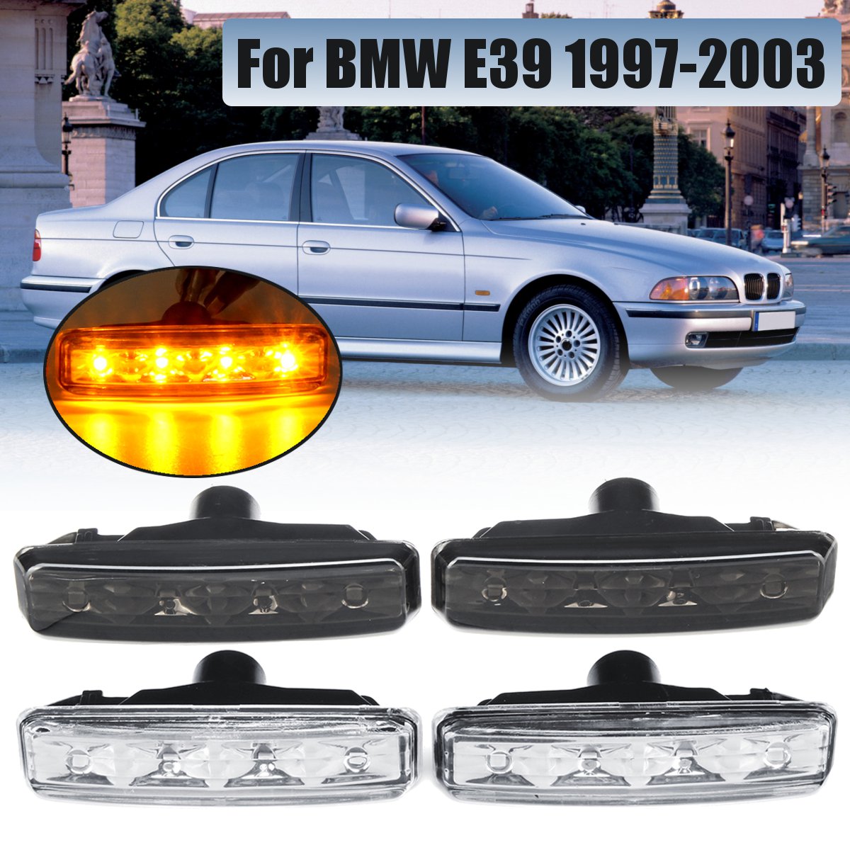 Car-LED-Side-Marker-Lights-Indicator-Turn-Signal-Lamp-Amber-for-BMW-E39-1997-2003-1422368