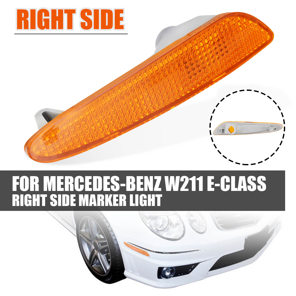 Car-LeftRight-Amber-Side-Marker-Lights-Tail-Lamp-for-Mercedes-Benz-E-Class-W211-2003-2006-1657209