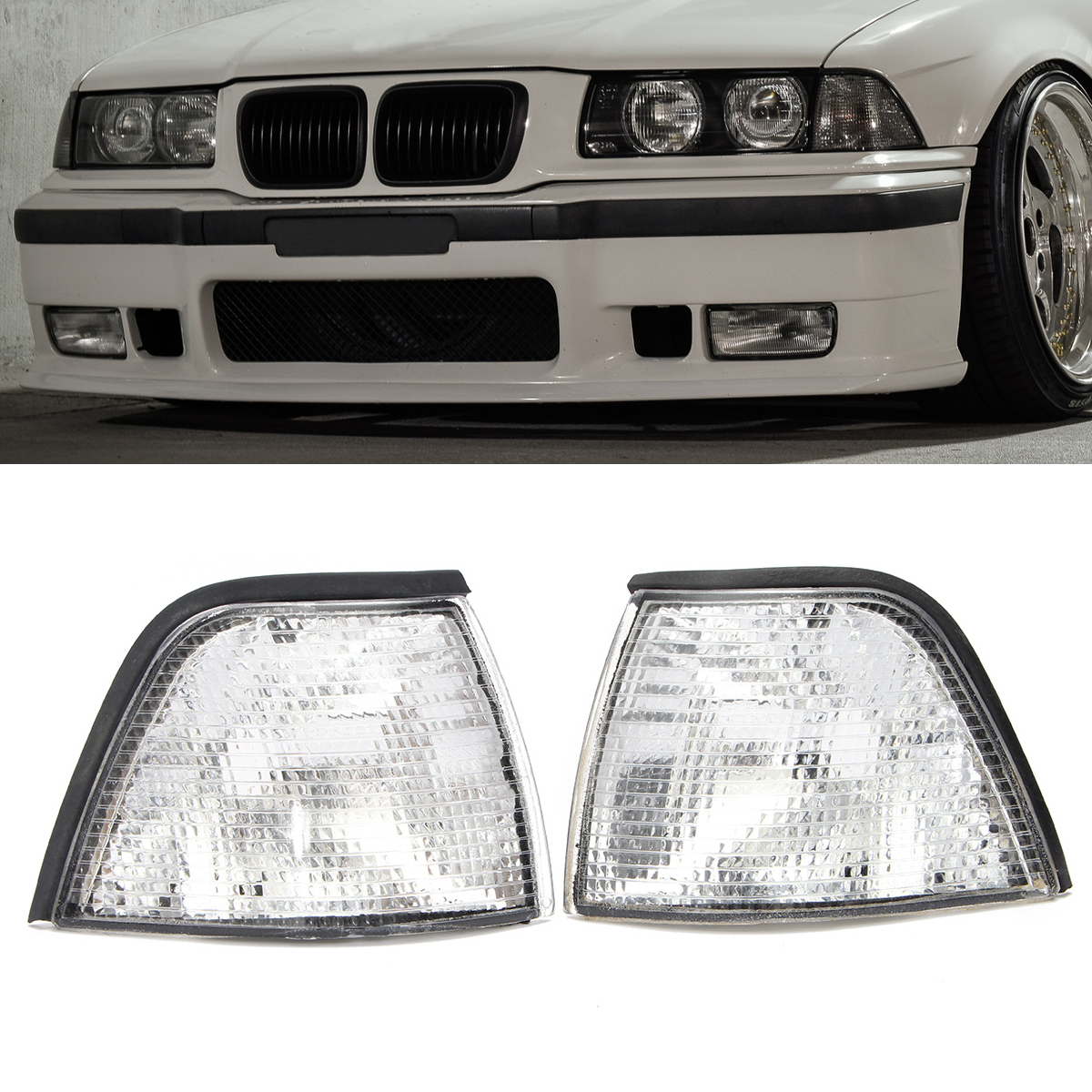 Corner-Lights-Side-Lights-For-BMW-E36-3-Series-2DR-CoupeConvertible-Clear-Lens-1053825
