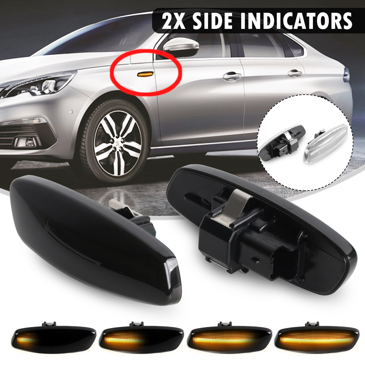 Dynamic-Amber-LED-Side-Indicators-Repeaters-Lights-for-Citroen-C3-C4-C4-DS4-DS3-for-Peugeot-207-308--1688599