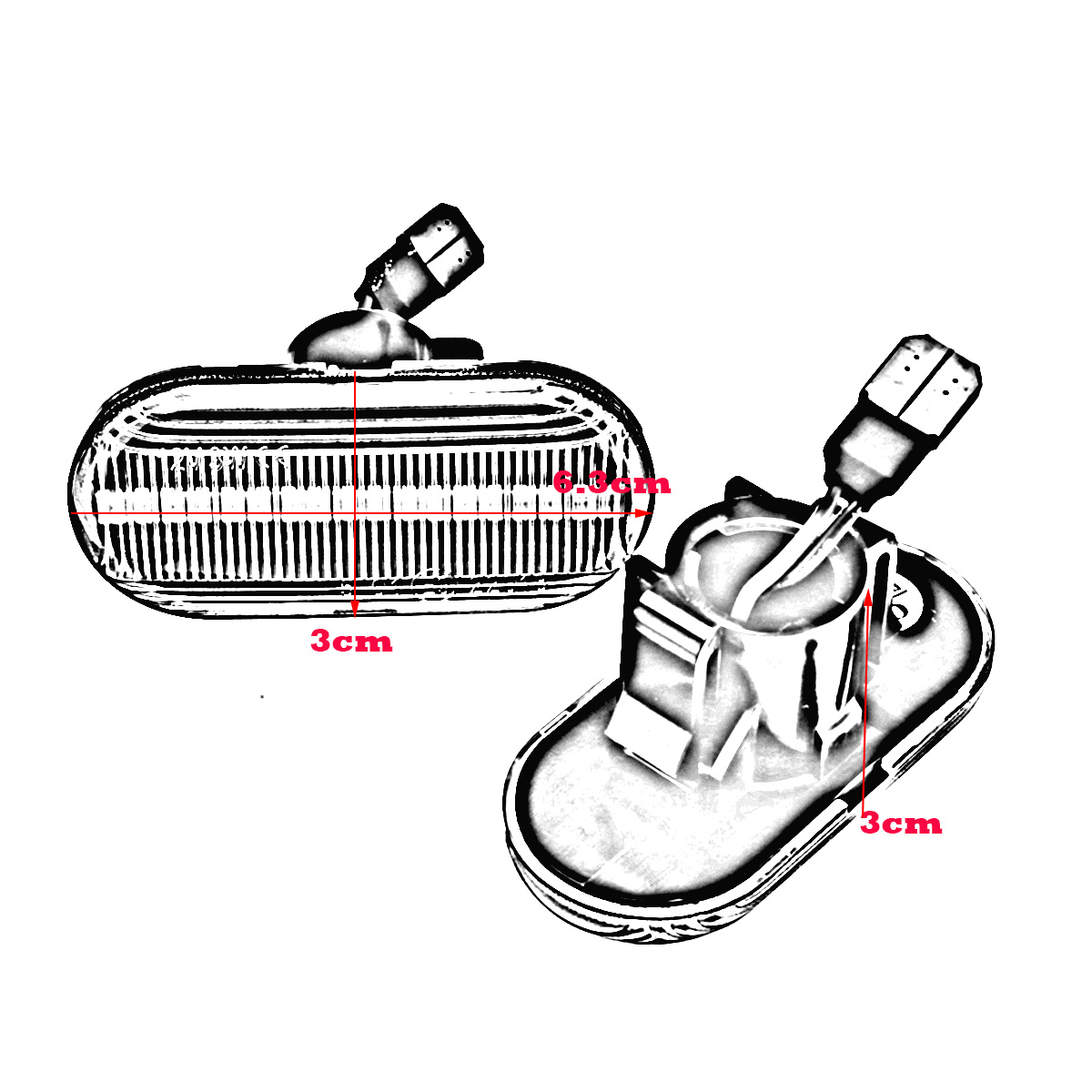 Dynamic-Flowing-LED-Side-Marker-Lights-Repeater-Bulbs-Yellow-Pair-for-Nissan-Opel-Renault-Smart-1607888
