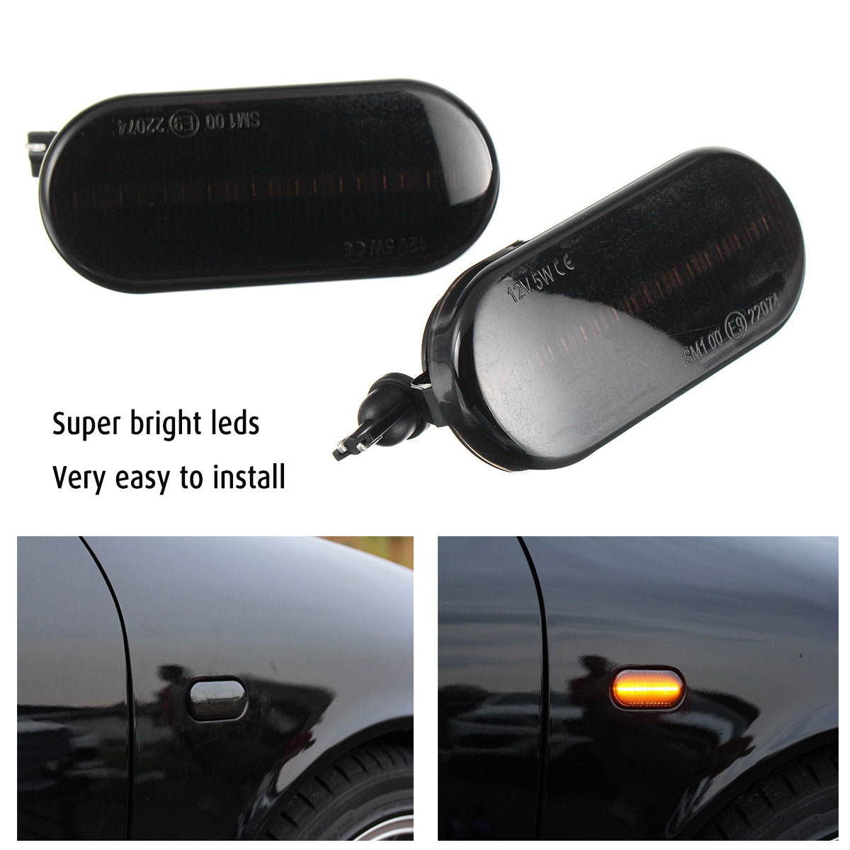 Dynamic-Flowing-LED-Side-Marker-signal-Light-Repeaters-For-VW-Golf-Passat-Bora-1712617