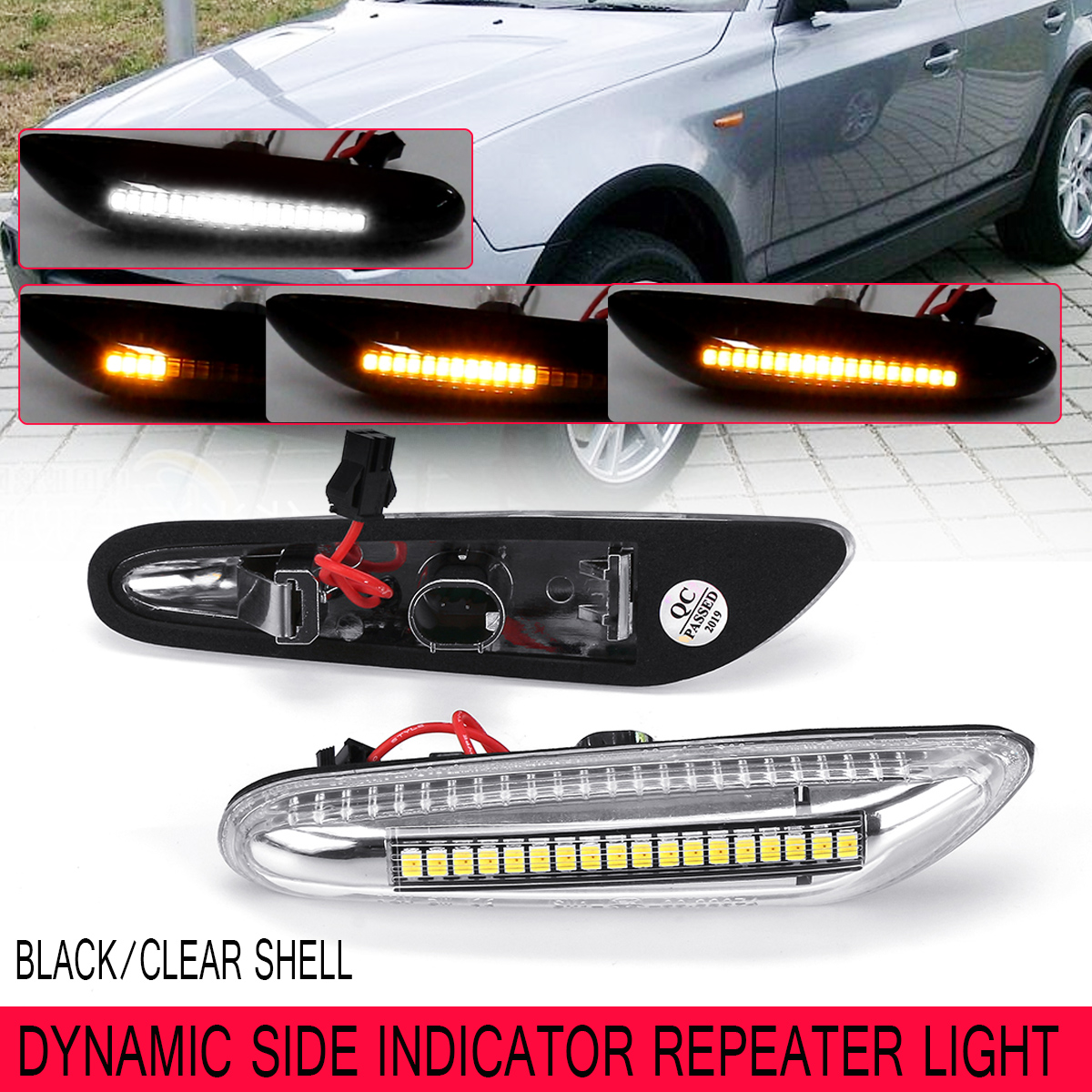 Dynamic-LED-Side-Marker-Indicator-Repeater-Lights-WhiteAmber-For-E36-E46-E90-E91-E92-E93-E60-E61-E81-1561509