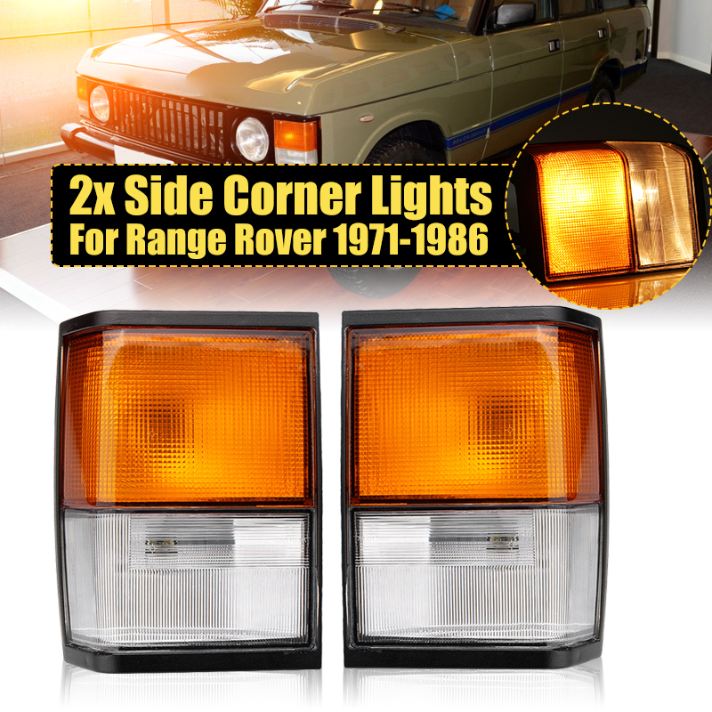 Front-Side-Corner-Light-Turn-Indicator-Lamp-Square-Plug-LeftRight-for-Range-Rover-1971-1986-1414114