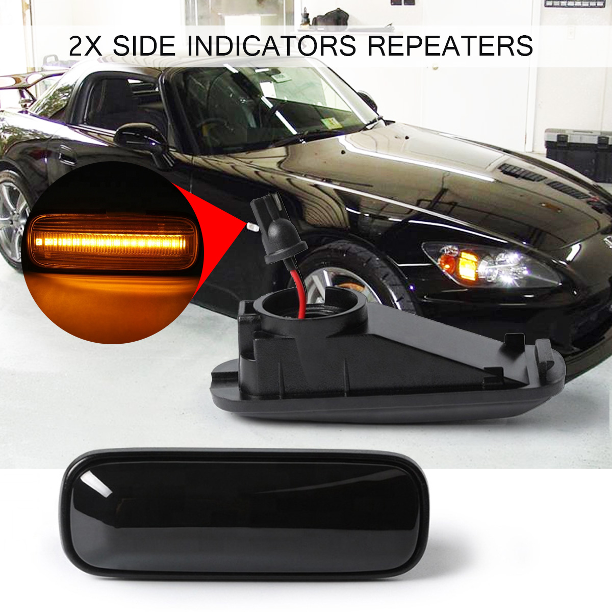 LED-Side-Indicator-Marker-Lights-Turn-Repeaters-Lamps-Amber-for-Honda-Civic-1996-2000-CR-V-1997-2000-1560103