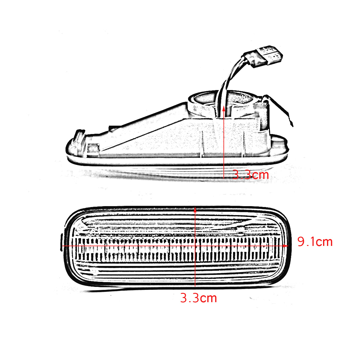 LED-Side-Indicator-Marker-Lights-Turn-Repeaters-Lamps-Amber-for-Honda-Civic-1996-2000-CR-V-1997-2000-1560103