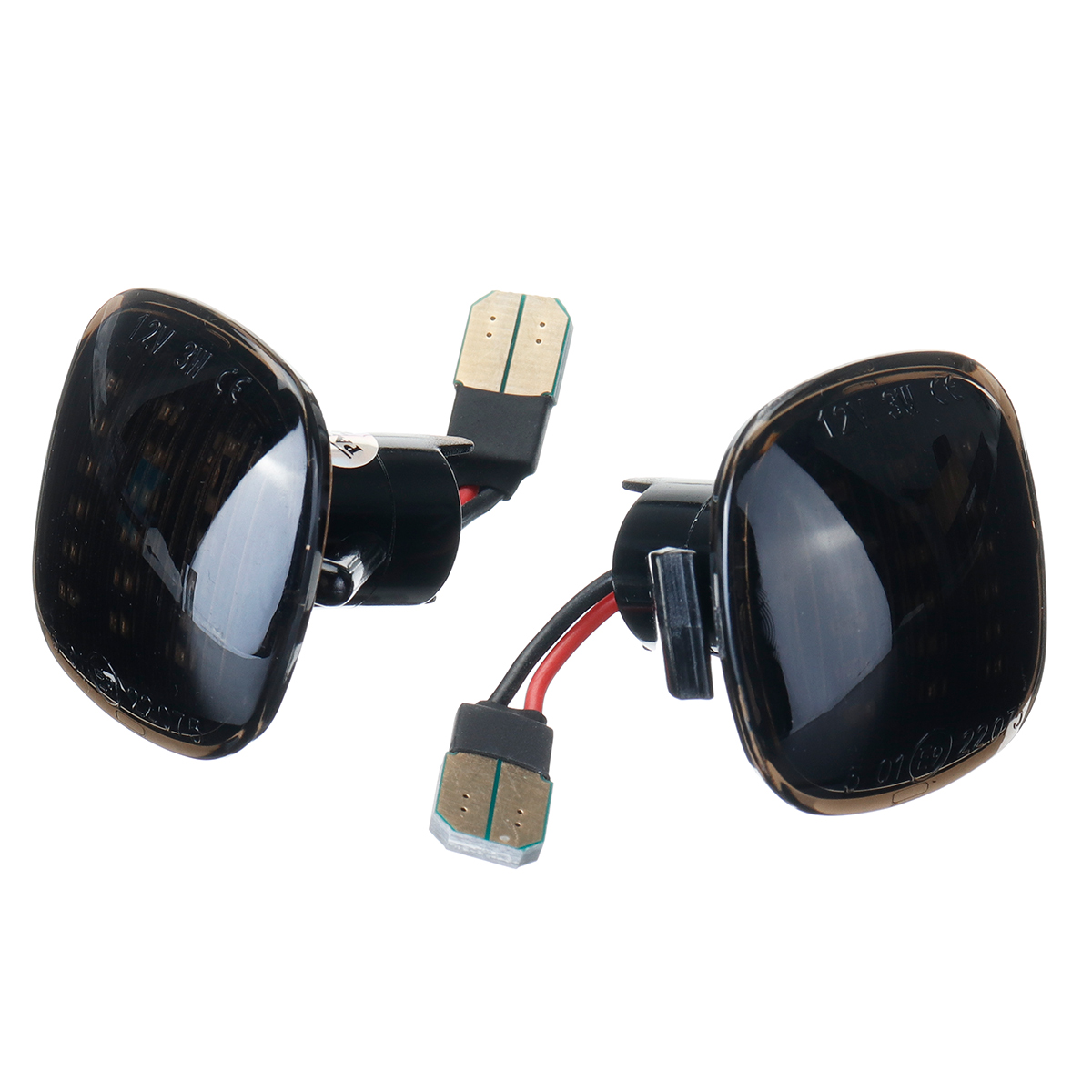 LED-Side-Marker-Indicator-Lights-Lamps-Black-Smoked-Yellow-2PCS-For-Audi-Seat-Skoda-1552644