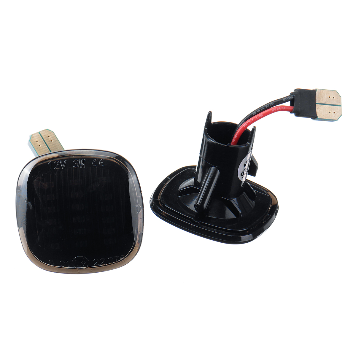 LED-Side-Marker-Indicator-Lights-Lamps-Black-Smoked-Yellow-2PCS-For-Audi-Seat-Skoda-1552644