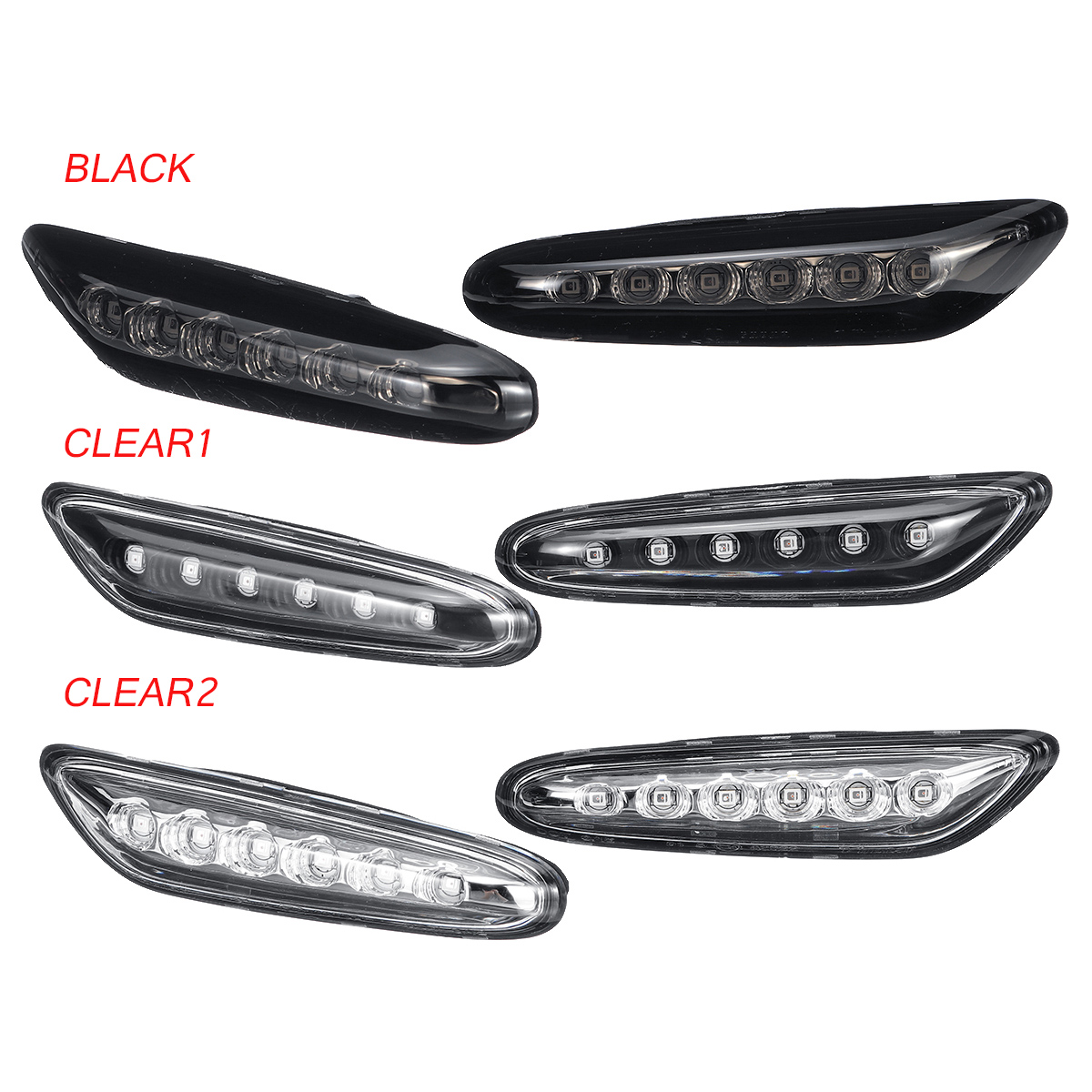 LED-Side-Marker-Indicator-Lights-Repeaters-Lamps-Yellow-Pair-for-BMW-E46-E60-E81-E83-E87-E90-E91-1554971