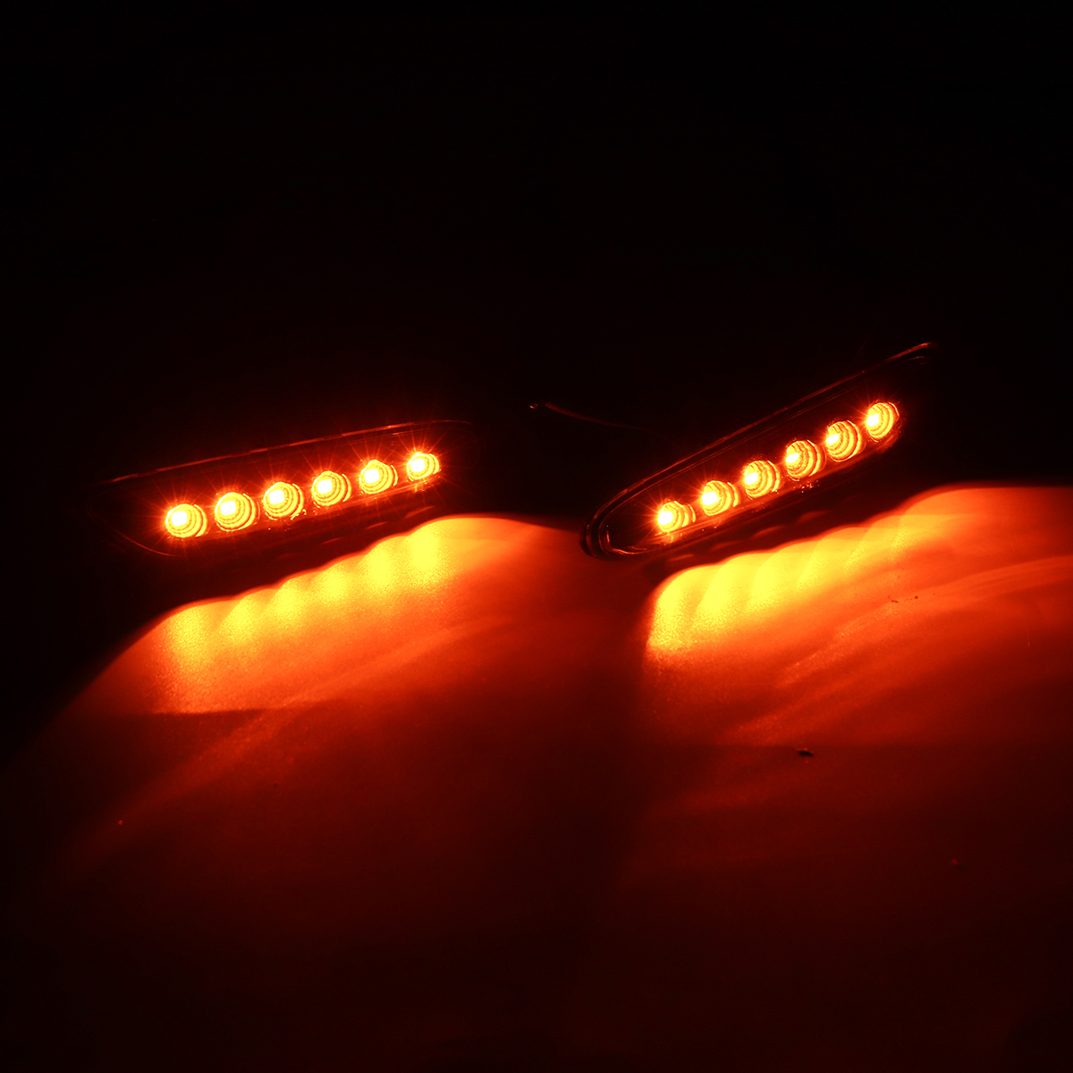 LED-Side-Marker-Indicator-Lights-Repeaters-Lamps-Yellow-Pair-for-BMW-E46-E60-E81-E83-E87-E90-E91-1554971