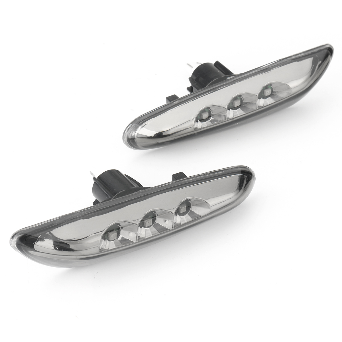 LED-Turn-Signals-Side-Marker-Lights-with-Clear-Lens-Yellow-Pair-For-BMW-E82-E88-E60-E61-E90-E91-E92--1572652