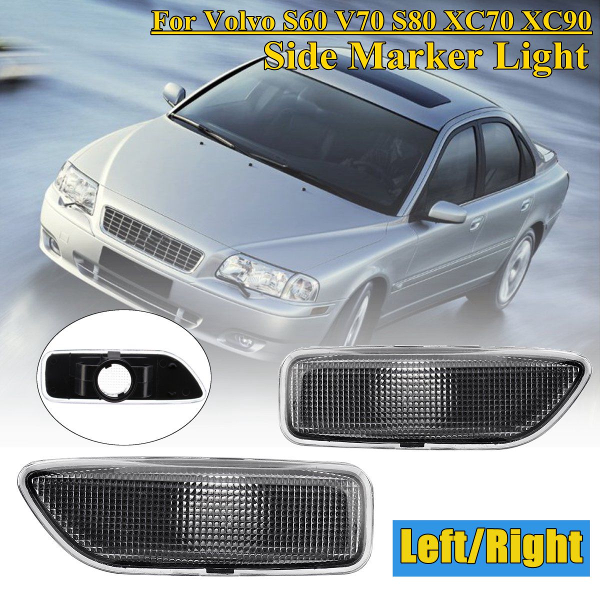 LeftRight-Front-Side-Marker-Lights-Wing-Indicator-for-Volvo-S60-V70-S80-XC70-XC90-1330166