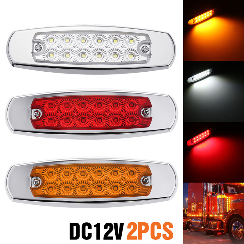 Pair-12V-08W-6000K-12LED-Car-Side-Marker-Lights-Turn-Signal-Lamp-for-Truck-Tailer-1329966