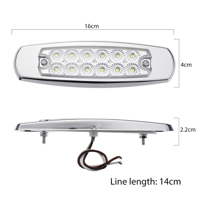 Pair-12V-08W-6000K-12LED-Car-Side-Marker-Lights-Turn-Signal-Lamp-for-Truck-Tailer-1329966