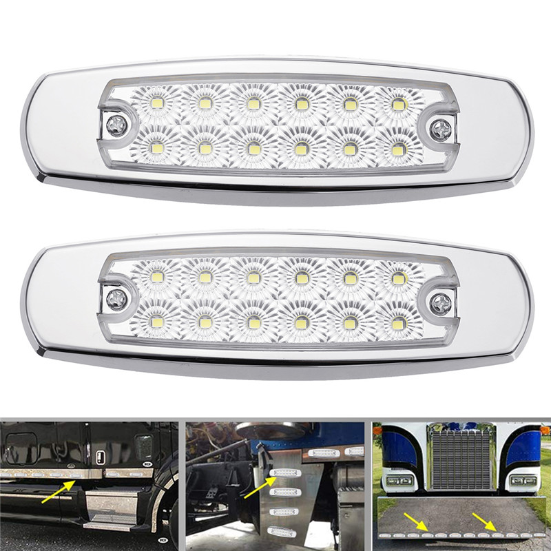 Pair-12V-08W-6000K-12LED-Car-Side-Marker-Lights-Turn-Signal-Lamp-for-Truck-Tailer-1329966
