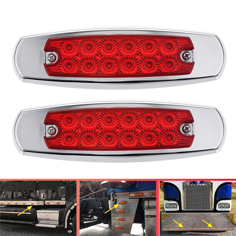 Pair-12V-08W-6000K-12LED-Car-Side-Marker-Lights-Turn-Signal-Lamp-for-Truck-Tailer-1329966