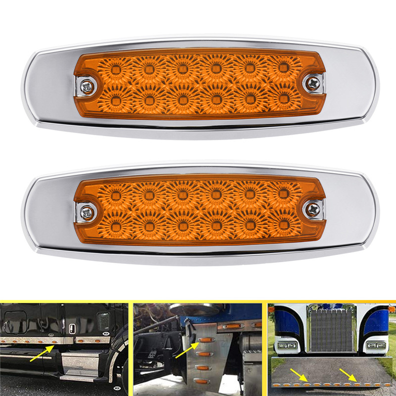 Pair-12V-08W-6000K-12LED-Car-Side-Marker-Lights-Turn-Signal-Lamp-for-Truck-Tailer-1329966
