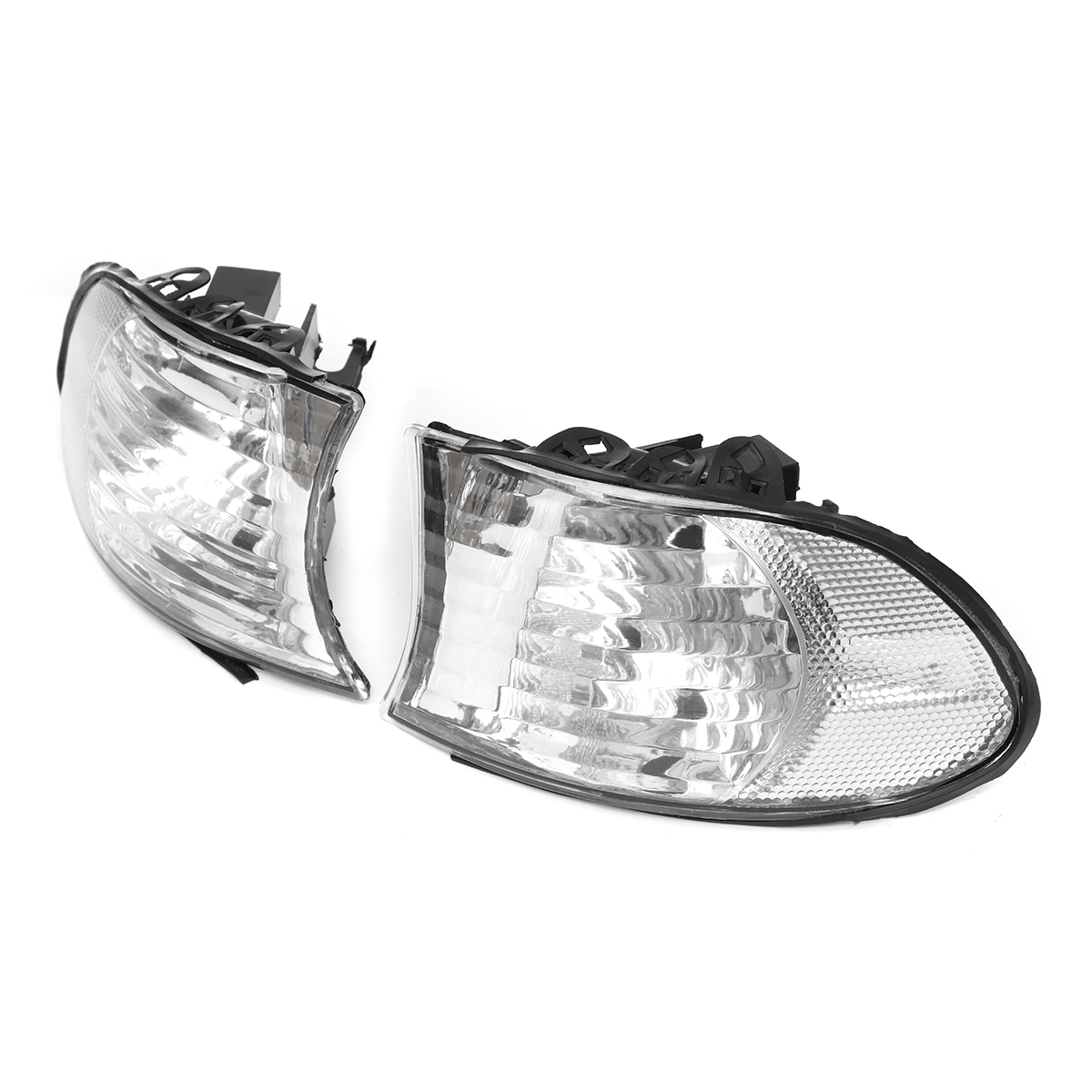 Pair-Corner-Light-Lampshades-Side-Lamp-Bulb-Covers-Set-for-BMW-E38-7-Series-1999-2001-1260719