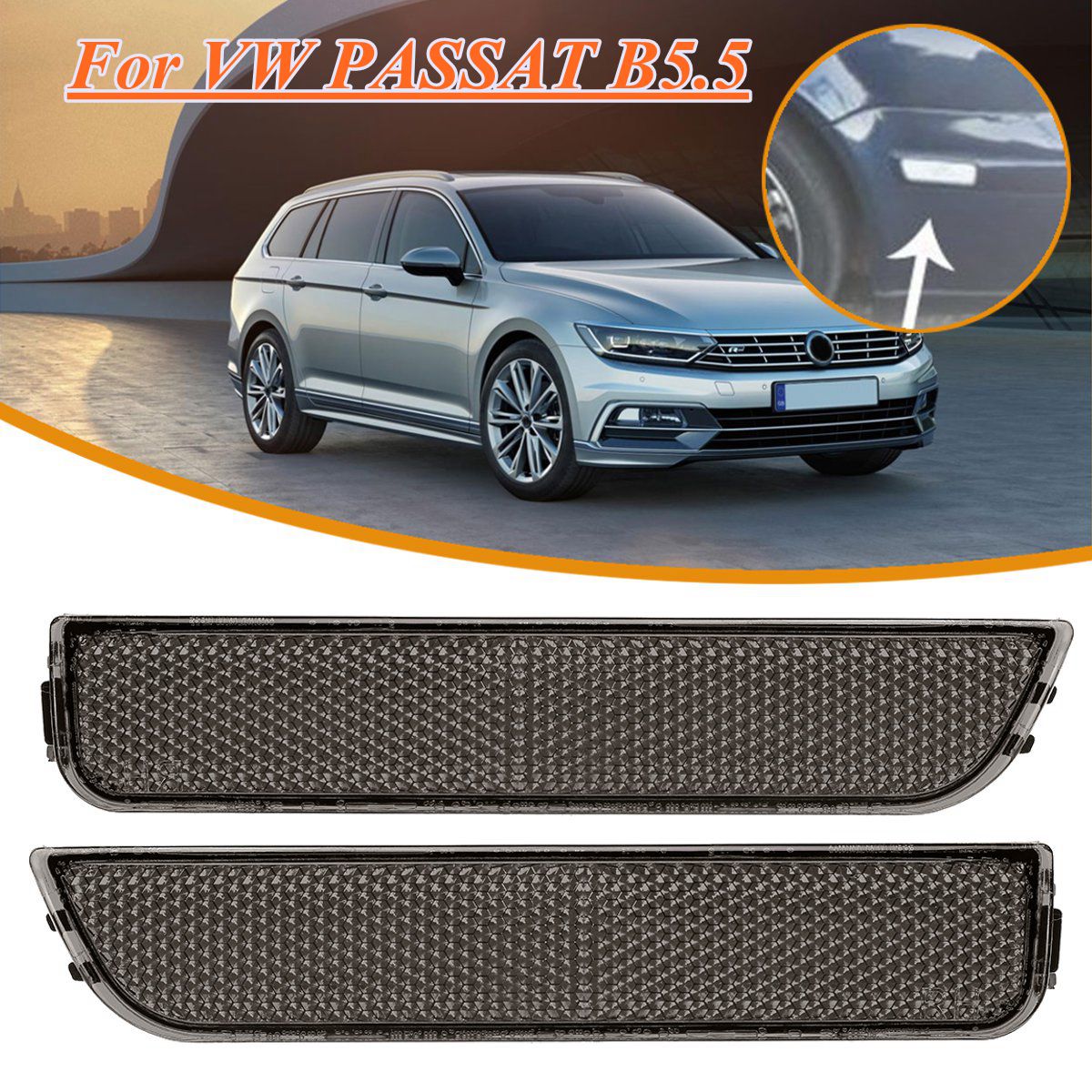 Pair-FrontRear-Bumper-Side-Marker-Lights-4-Colors-for-VW-PASSAT-B55-2001-2005-1375329