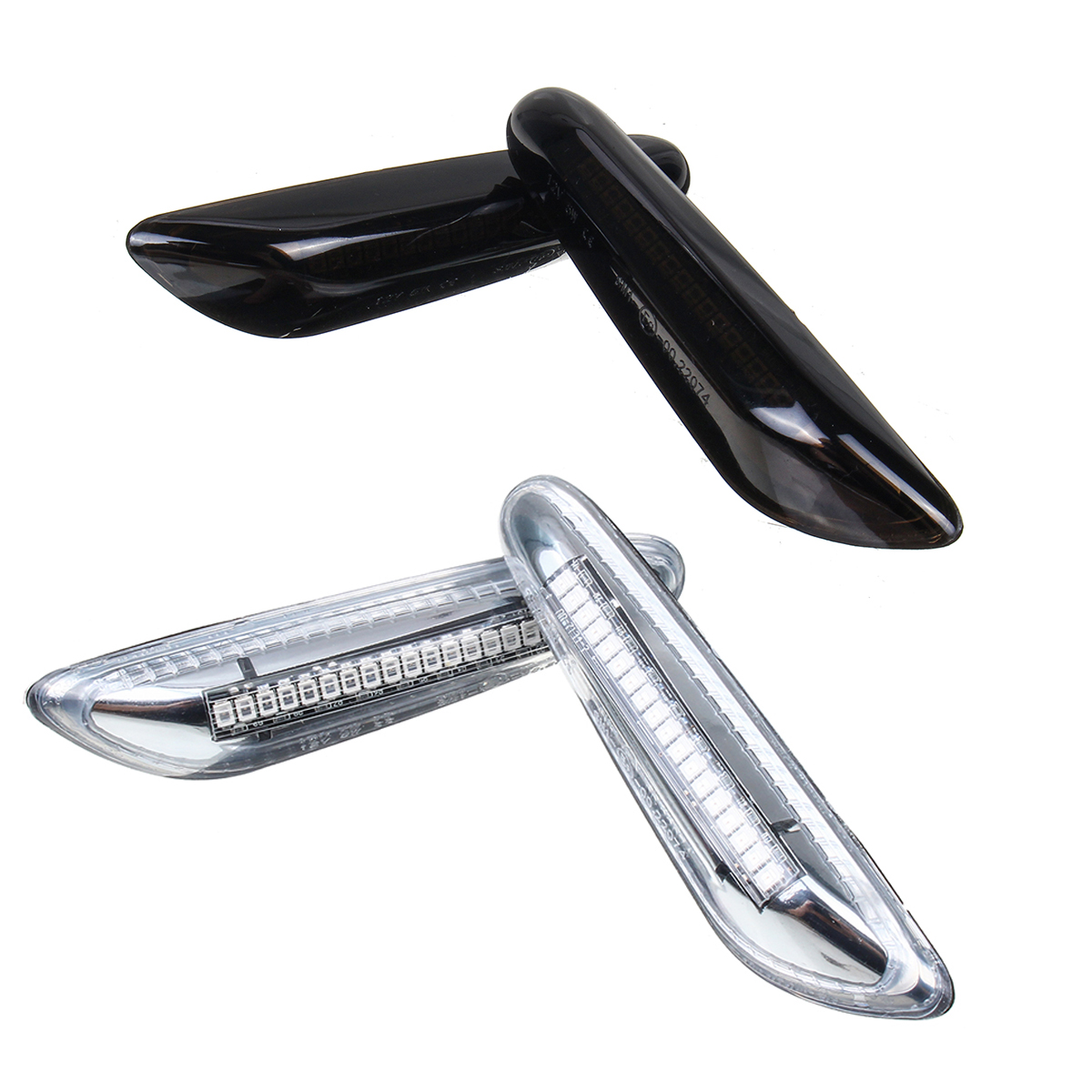 Pair-LED-Dynamic-Side-Marker-Lights-Repeater-Turn-Indicator-Lamps-WhiteYellow-For-BMW-E46-E60-E82-E8-1572655