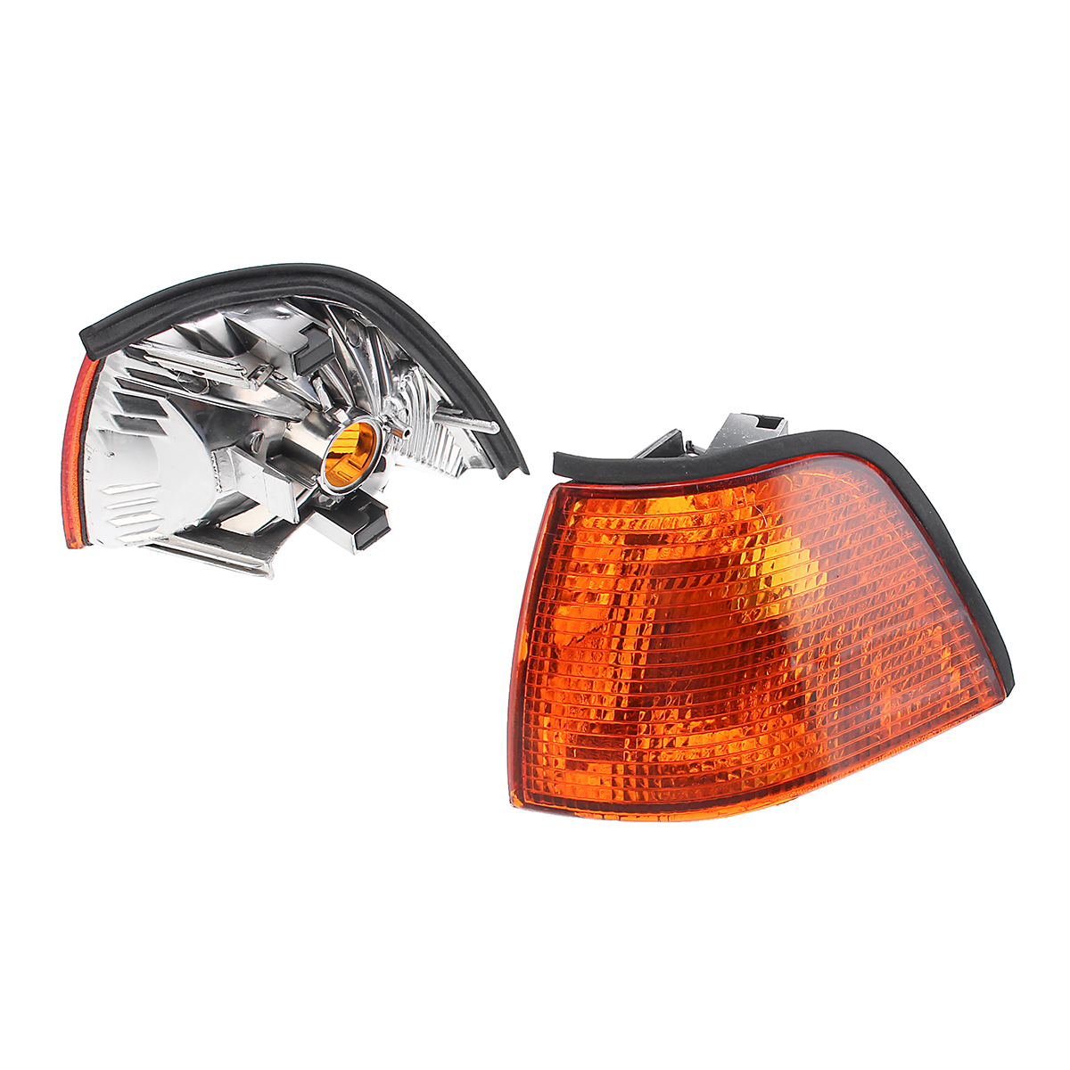 Pair-Side-Marker-Lights-Cover-Amber-for-BMW-E36-3-Series-CoupeConvertible-4D-1356019