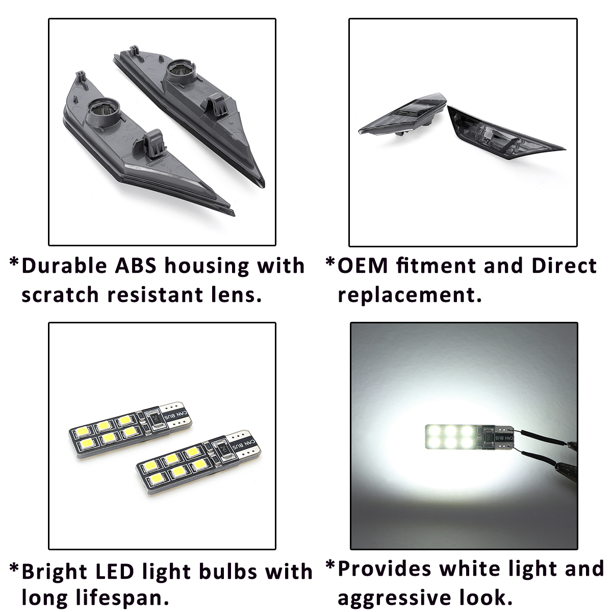 Pair-Smoked-Side-Marker-Signal-Lights-Replacement-with-T10-LED-Bulbs-for-Honda-Civic-16-18-1351017