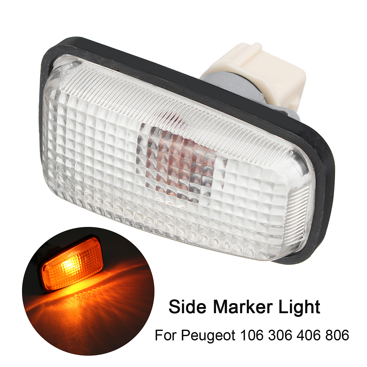 Side-Marker-Lights-Repeater-Lamp-12V-55W-Amber-for-Peugeot-106-306-406-806-632567-1406912