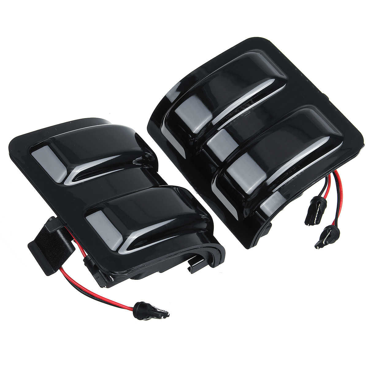 Smoke-Black-LED-Side-Mirror-Marker-Lights-WhiteYellow-Pair-For-Ford-F250-F350-F450-F-550-Super-Duty--1557349
