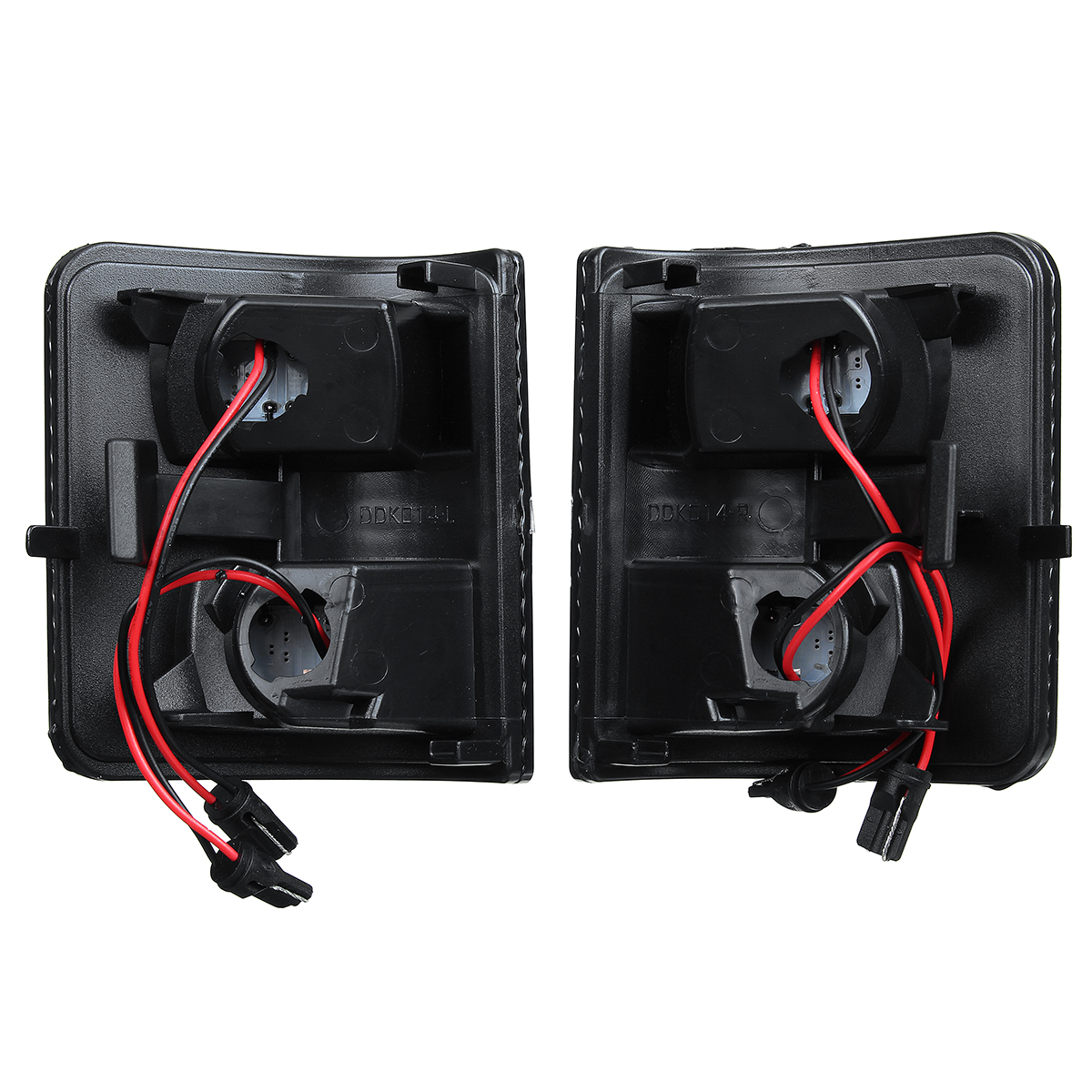 Smoke-Black-LED-Side-Mirror-Marker-Lights-WhiteYellow-Pair-For-Ford-F250-F350-F450-F-550-Super-Duty--1557349