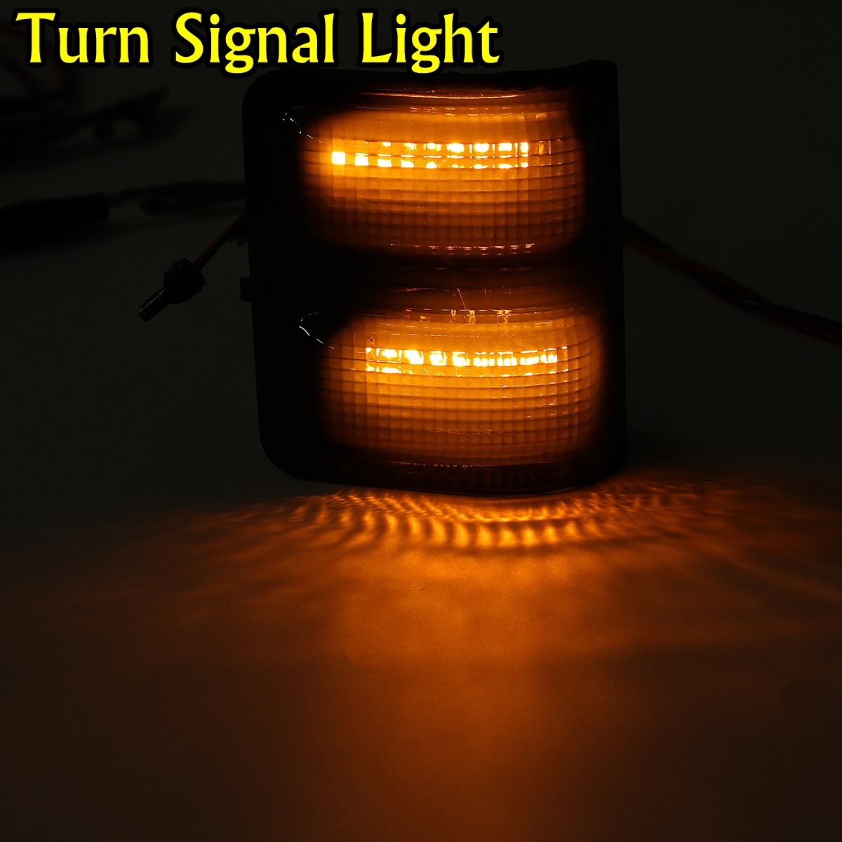 Smoke-Black-LED-Side-Mirror-Marker-Lights-WhiteYellow-Pair-For-Ford-F250-F350-F450-F-550-Super-Duty--1557349